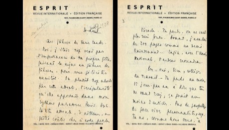 Lettre d'Emmanuel Mounier - Mars 1938