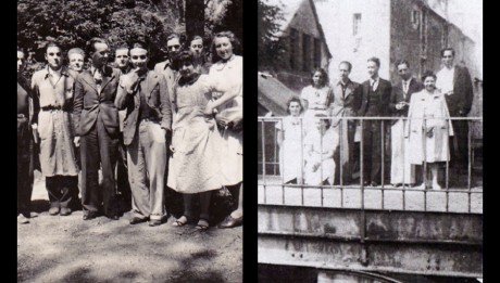 Jean Gosset et ses élèves dans le parc du Lycée de Vendôme - 1941